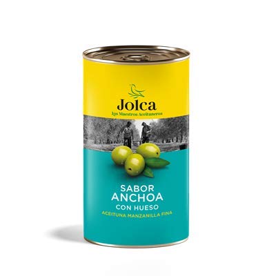 Lata Aceituna Manzanilla con hueso sabor anchoa Jolca