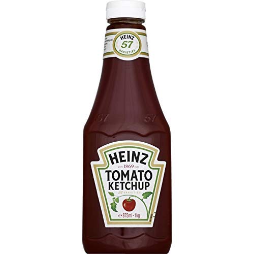 HEINZ Tomato Ketchup Top Down - Botella flexible (1 kg, 2 unidades)