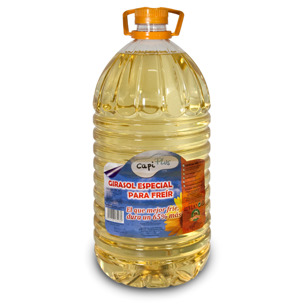 Capiplus - Aceite de girasol - Ideal para freír - 5 l