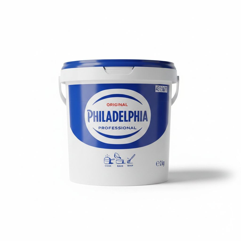 Queso Crema en Cubo de 2kg para Repostería y Hostelería. Philadelphia Professional. Sin Gluten y con Envío Refrigerado - NEXU