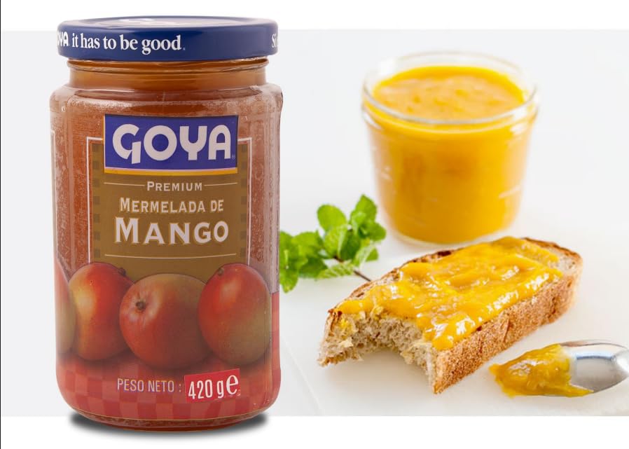 Mermelada de Mango 420g - Dulce de Fruta Exótica con Fibra, Vitaminas A, C, E y Minerales (Magnesio, Potasio) - Ideal para Desayunos y Repostería Latina - NEXU
