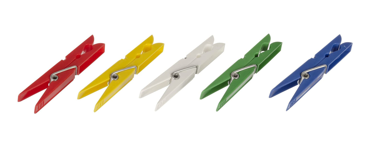 Wenko Pinzas para la Ropa Colorado Juego de 50 Piezas - 50 Piezas, Polipropileno, 1 x 7 x 1.5 cm, Multicolor