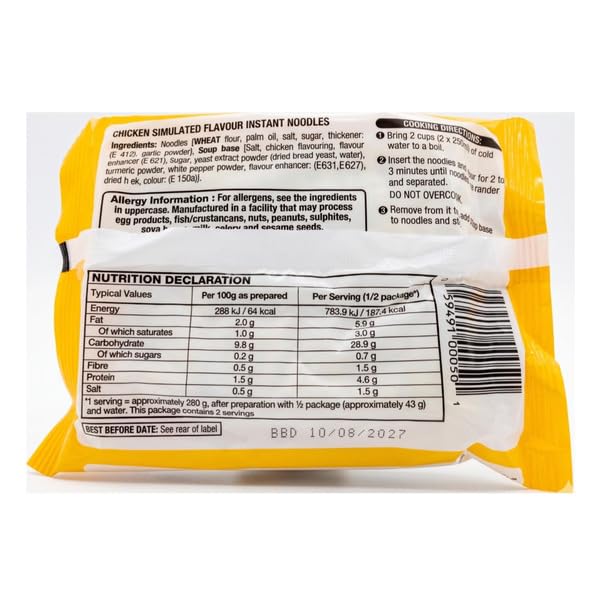 Fideos Instantáneos Sabor Pollo - Pack Ahorro de 24 Unidades x 85g - Ramen de Preparación Rápida en 3 Minutos - Mr. Noodles - Formato Familiar Ideal para Comidas y Meriendas - NEXU