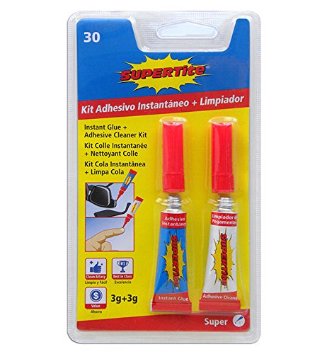 Supertite 2430 - Kit adhesivo instantáneo y limpiador