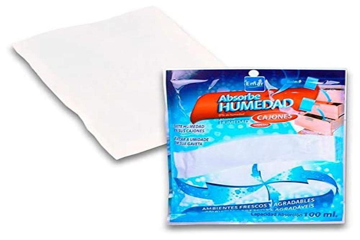Emar Pack 12 Unidades - Absorbe Humedad Cajones 100 Ml. Capacidad hermético Anti-vertidos