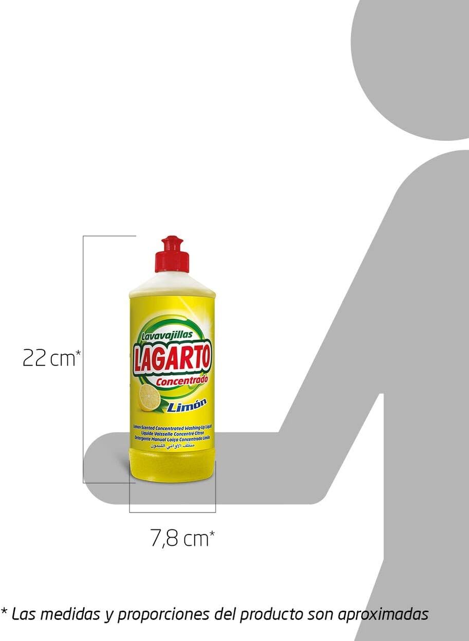 Lagarto Lavavajillas Mano Concentrado, Limon, 750 ml