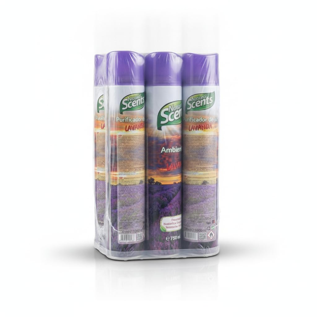 Ambientador de Lavanda Pack Ahorro de 12 Unidades x 750 ml - Eliminador de Olores con Fragancia Intensa - Natural - Frescor Natural para el Hogar, Oficinas y Grandes Espacios - NEXU