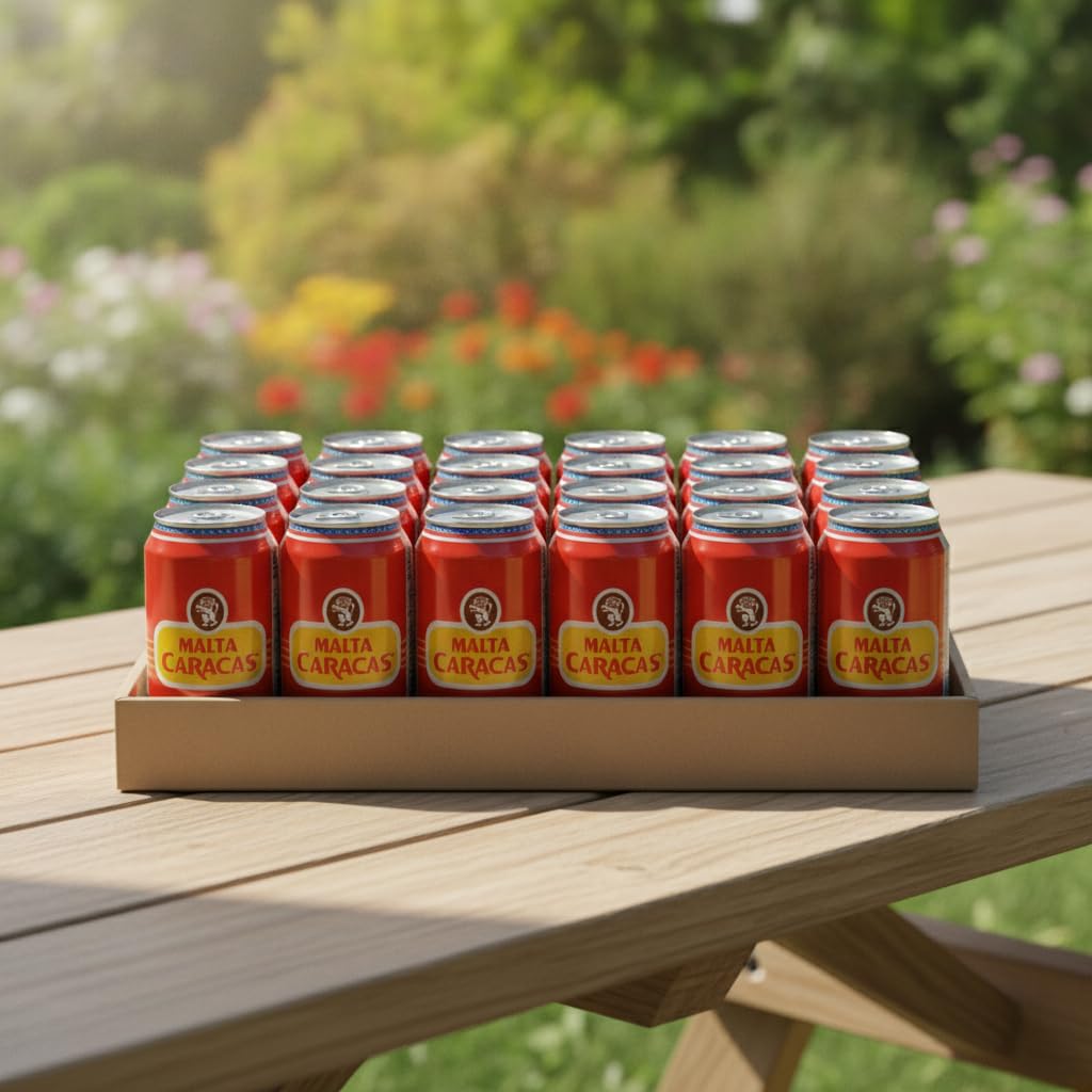 Bebida de Malta Sin Alcohol Original - Pack Ahorro de 24 Latas de 330ml - Refresco de Cebada Tradicional de Sabor Intenso y Dulce - Ideal para Comidas y Eventos - NEXU