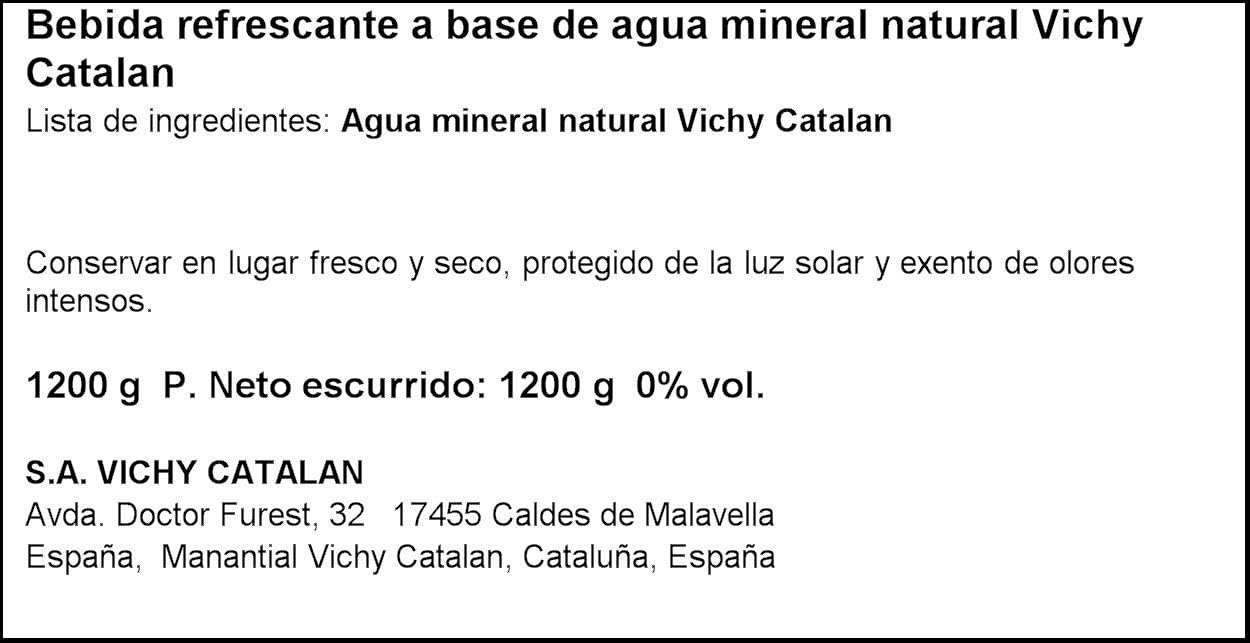 Vichy Catalan Bebida Refrescante, 6 x 1.20L