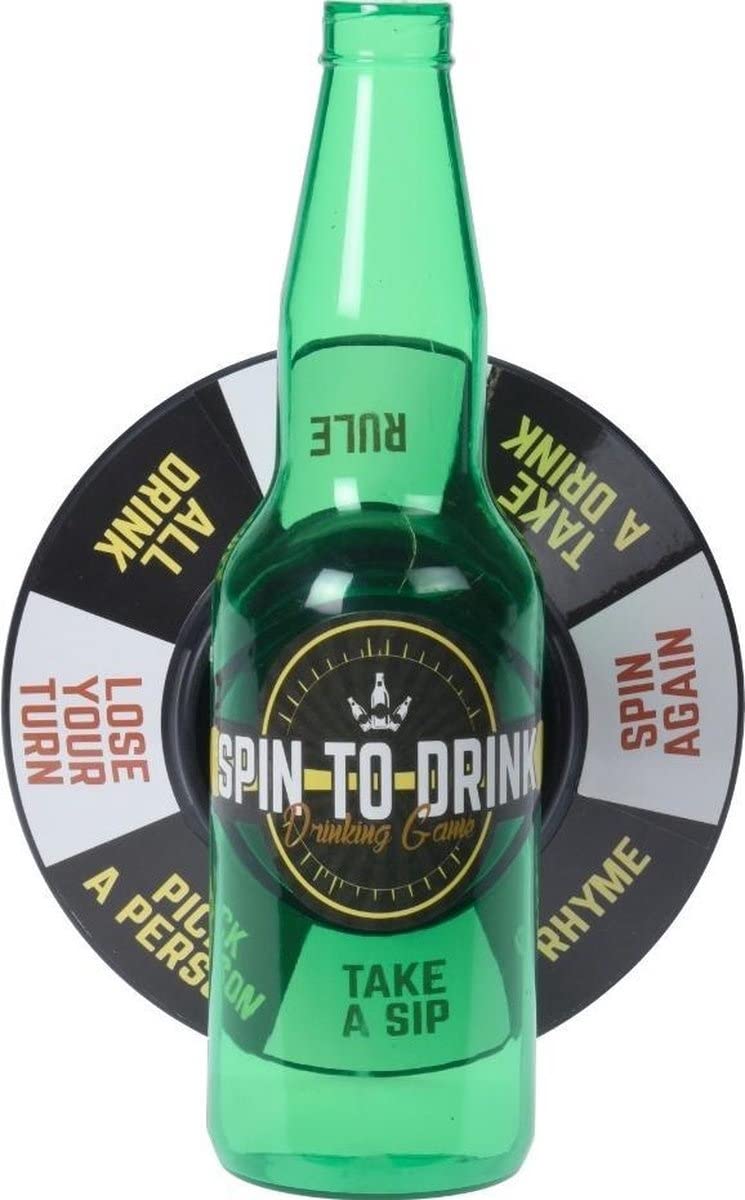 Botella de ruleta de juego de bebida gratis y fácil girar unisex verde