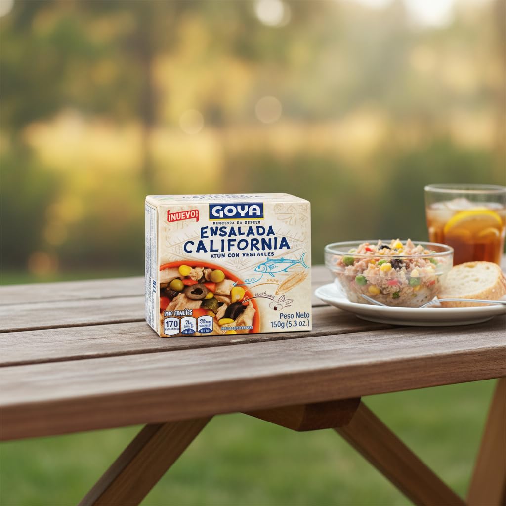 Ensalada California de Atún con Maíz y Aceitunas - Pack de 10 Latas de 150g - Plato Preparado Saludable Rico en Proteínas - Listo para Comer - NEXU