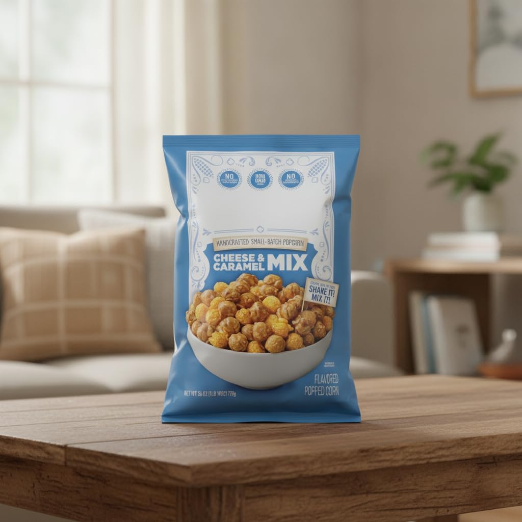 Palomitas de Maíz - Mix de Caramelo y Queso Cheddar Real - Snack Crujiente Dulce y Salado - Sin Gluten y Non-GMO - Bolsa Familiar 737g - NEXU