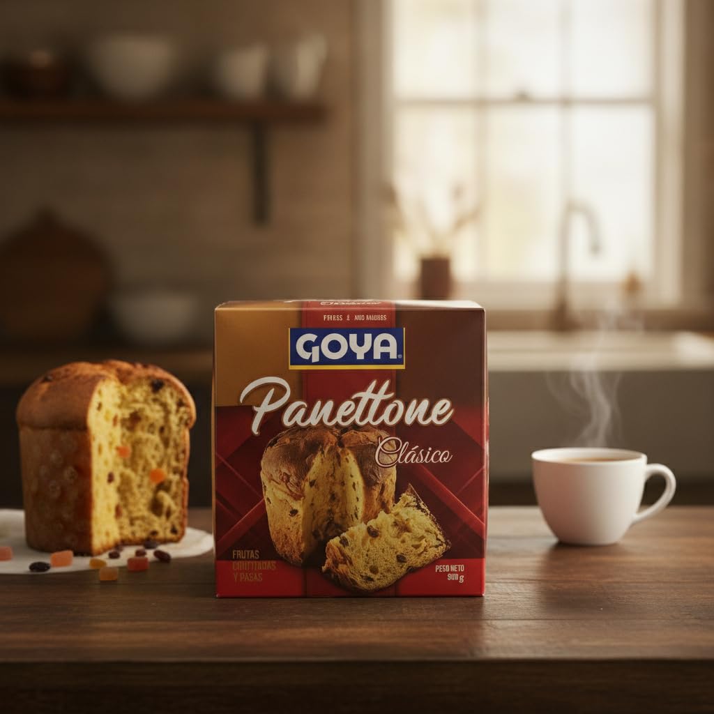 Panettone Clásico 900g con Frutas Confitadas y Pasas Sultanas - Bizcocho de Navidad Tradicional Italiano - Elaborado con Huevos de Suelo - Formato Regalo en Caja con Asa - NEXU