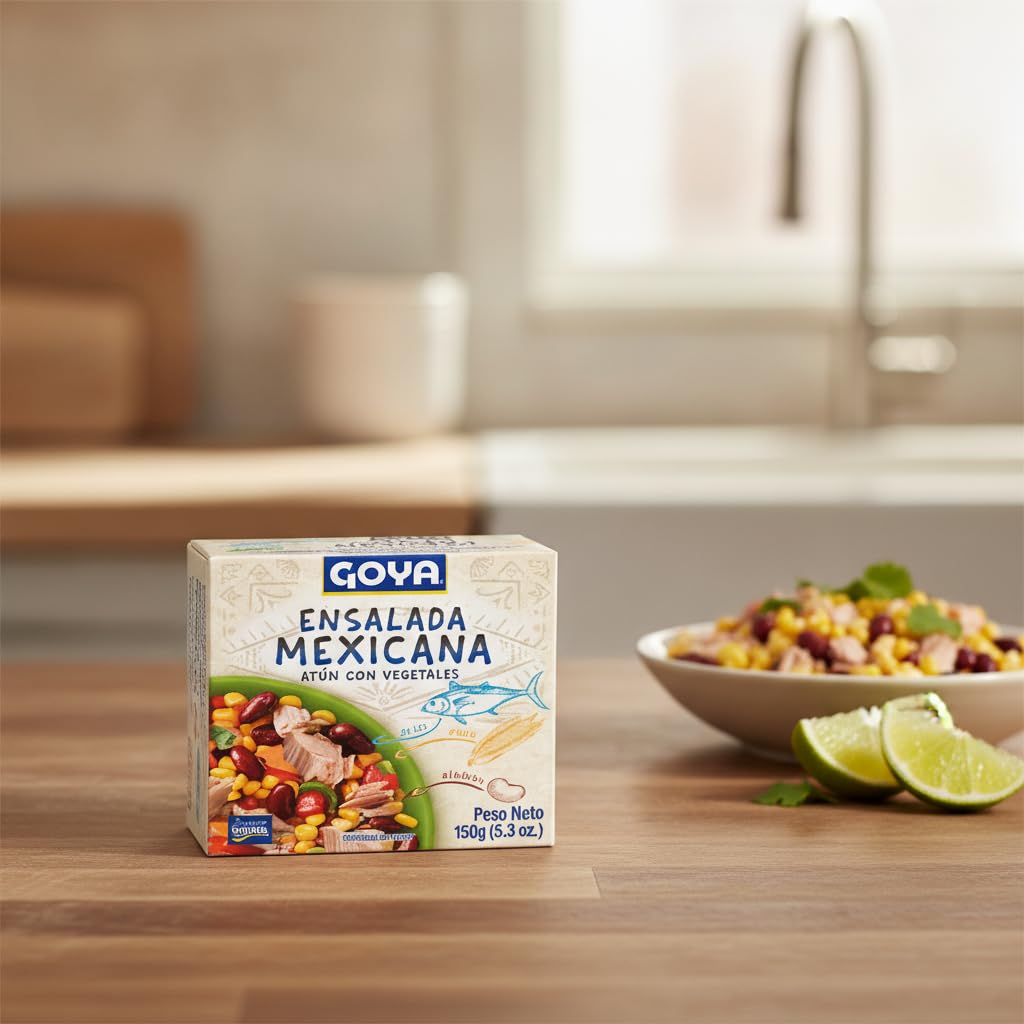 Ensalada Mexicana de Atún con Vegetales - Maíz y Alubias Rojas - Pack de 10 Unidades de 150g (Total 1.5kg) - Comida Preparada Lista para Servir y Saludable - NEXU