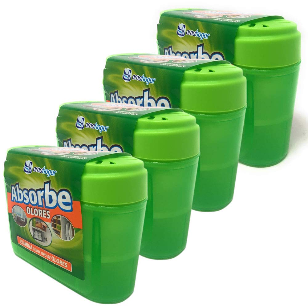 Space Home Amahogar - Absorbe Olores - 40 gr - Set de 4 - Hecho en España