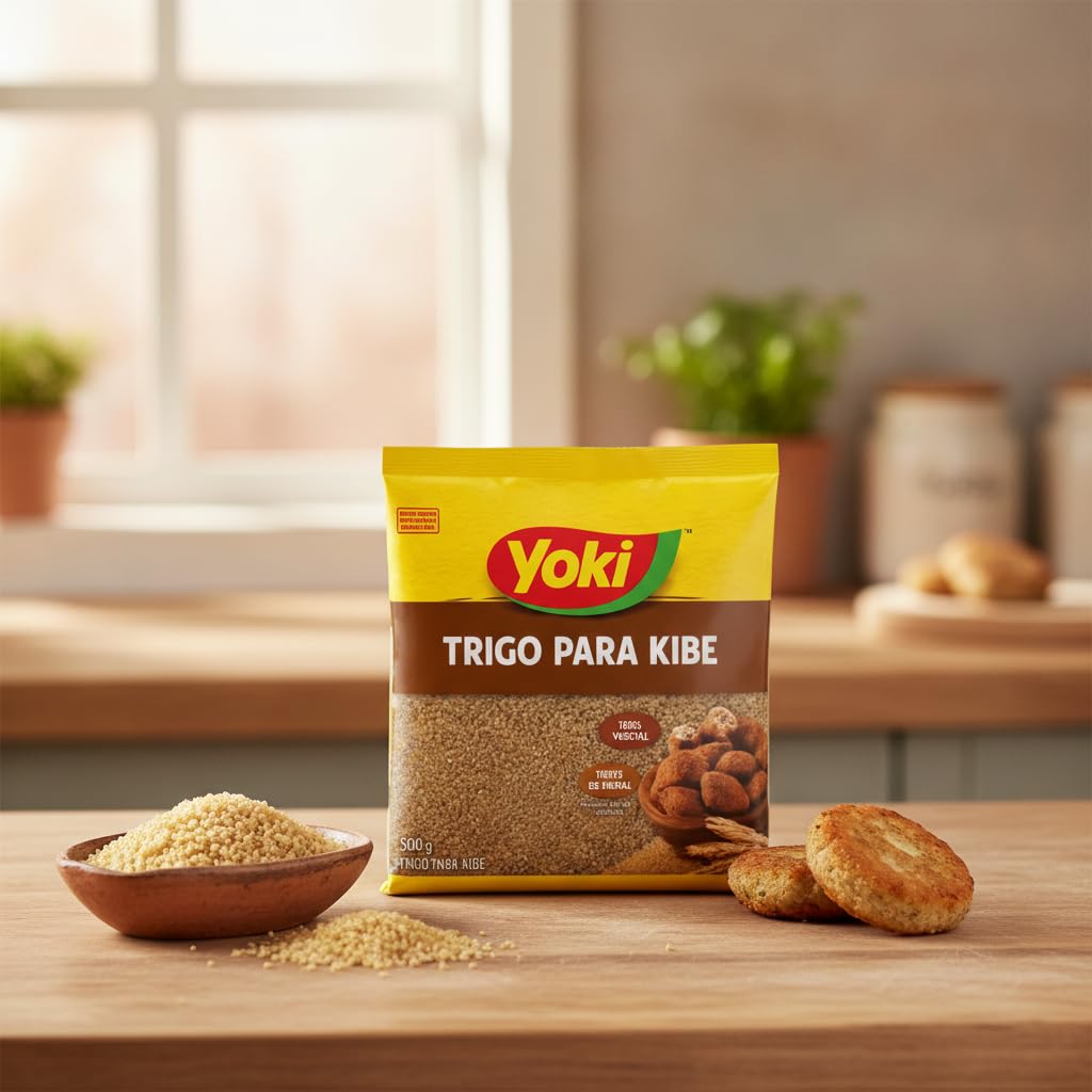 Trigo para Kibe - Harina de Trigo Integral para Quibe Tradicional - Pack de 6 Unidades de 500g (3kg), 100% Vegetal y Fuente de Fibra - Ideal para Recetas de Cocina Árabe y Brasileña - NEXU