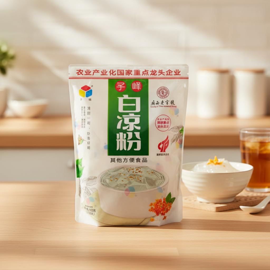 Gelatina en Polvo Bai Liangfen 500g (5x100g) - Gelatina Blanca de Konjac Tradicional de Guangxi - Ideal para Postres Caseros Refrescantes y Repostería - Pack Ahorro 5 Sobres Individuales - NEXU