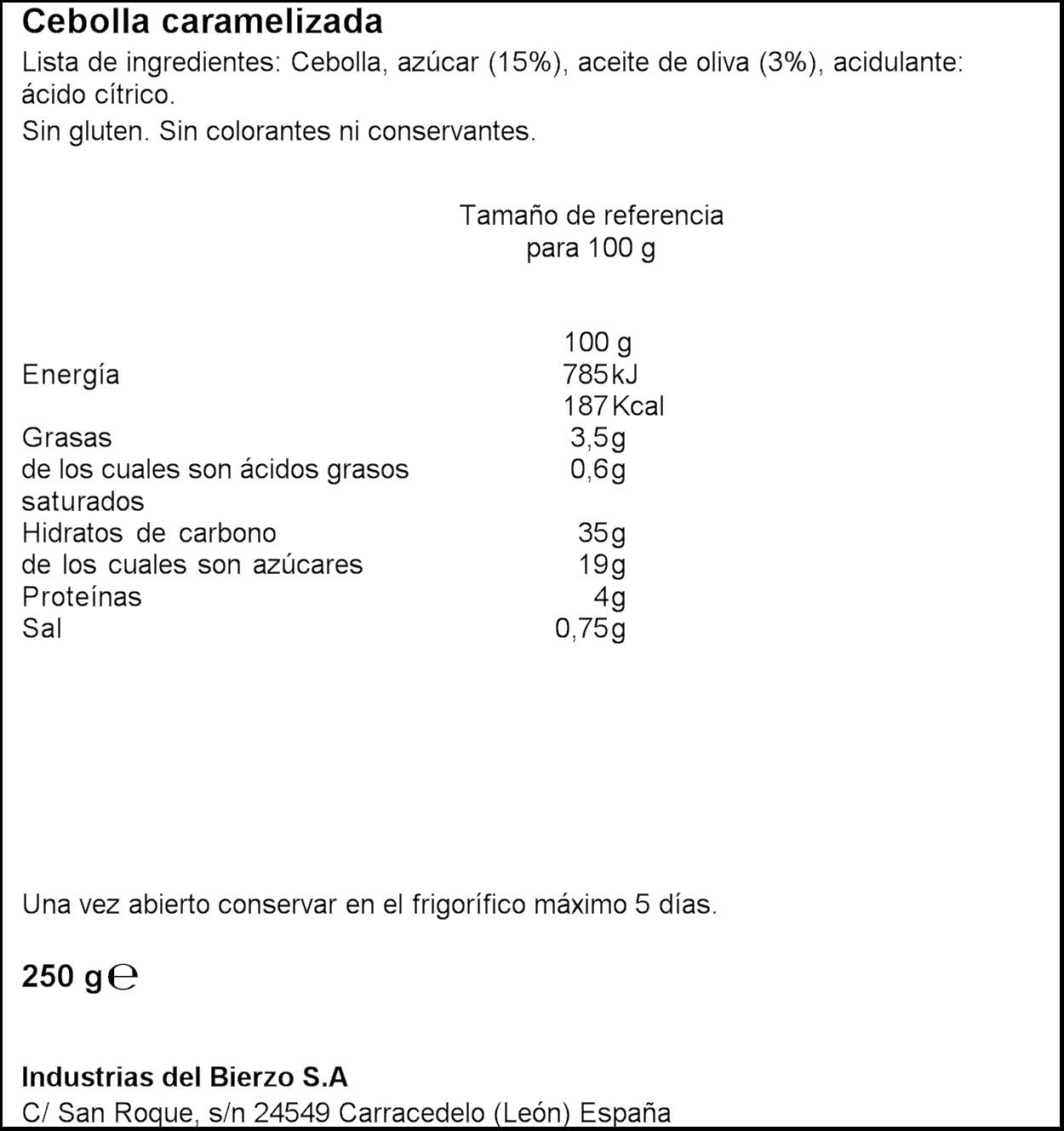 Ibsa Cebolla Ibsa Caramelizada Frasco 412 g