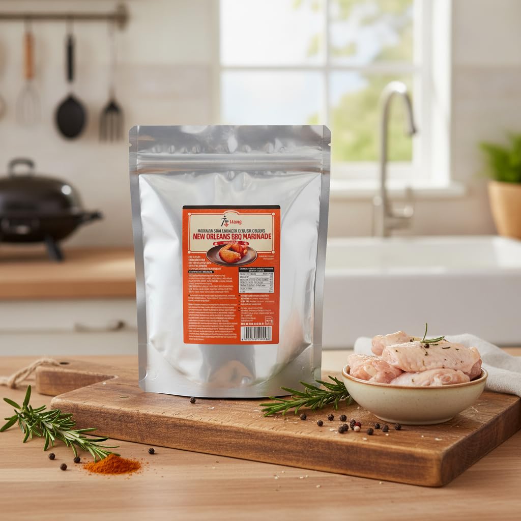 Marinada para Barbacoa Estilo Nueva Orleans - Sazonador para Alitas de Pollo y Carnes - Mezcla de Especias para Horno y Microondas - Formato Ahorro de 1kg - NEXU