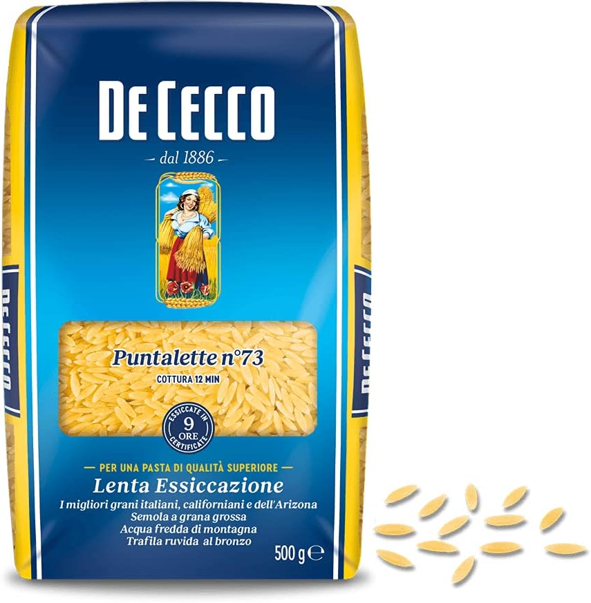 De Cecco - Pasta Puntalette Nº 73 - Coccion 12 Minutos - El Mejor Grano Italiano - 500 Gramos