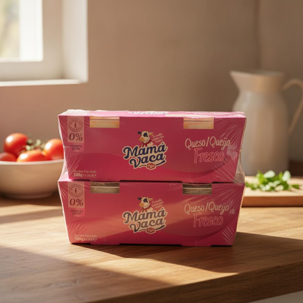 Queso Fresco 0% Materia Grasa - Pack de 2 x 250g (500g Total) - Alto en Proteínas y Calcio - Elaborado con Leche de Origen España - NEXU