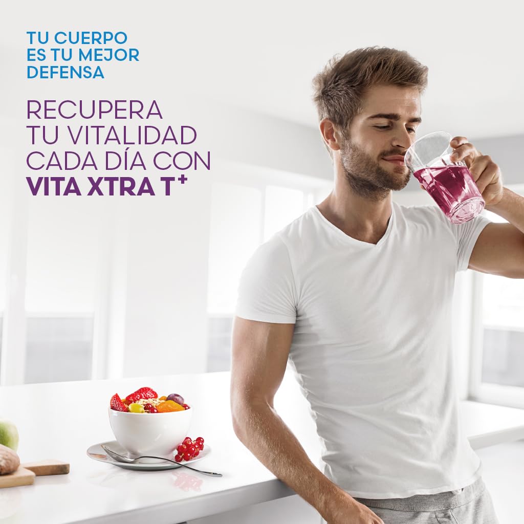 Vita XTRA T – Bebida Instantánea de Maíz Morado con Té Verde, Açaí, Cordyceps, Goji, Maca y Ginseng | Energía Natural y Antioxidantes | 1 Caja con 7 Sticks | Sabor A Maíz Morado
