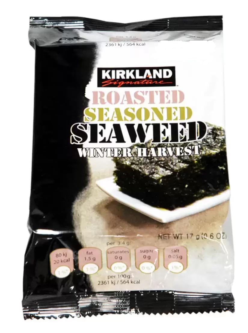 Kirkland Signature Algas marinas asadas sazonadas, 10 x 17g