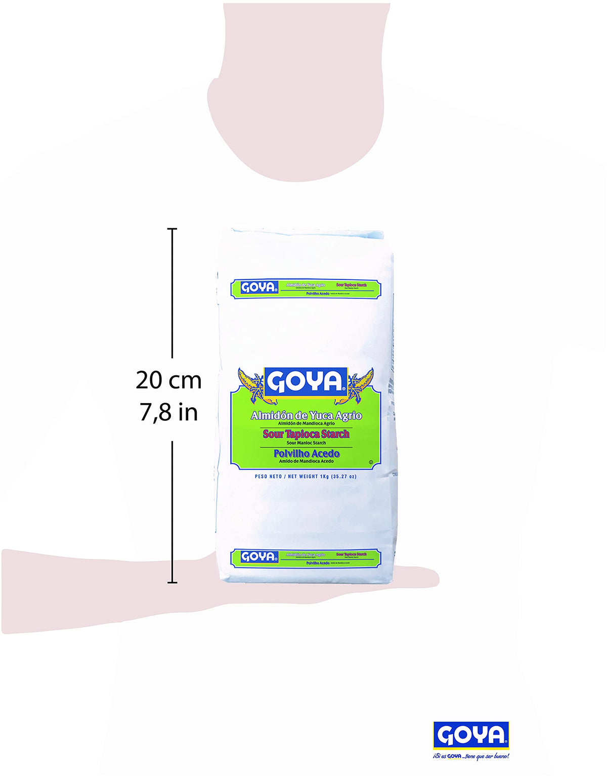 Goya Almidón de Yuca Agrio 1 Kg, Sin Gluten Ideal para Celiacos