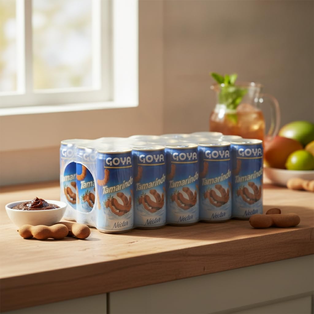 Néctar de Tamarindo - Pack de 24 Latas de 284 ml - Bebida Refrescante de Fruta Exótica con Sabor Agridulce Natural - Ideal para Cócteles, Postres y Disfrutar en Familia - NEXU