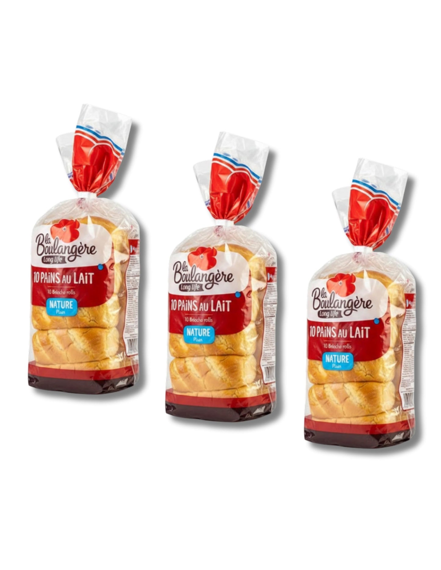 Pan de Leche Nature - Pack Ahorro de 3 x 350g (30 Panecillos) - Textura Brioche Tierna y Esponjosa - Receta Tradicional Francesa - La Boulangère - Ideal para Desayunos y Meriendas - NEXU