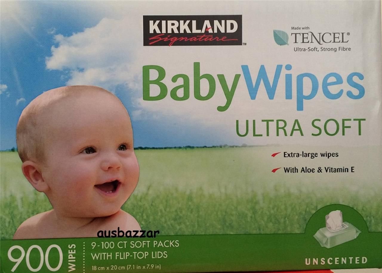 Kirkland Signature, 900 toallitas de bebé sin fragancia, ultra suaves y con fórmula mejorada