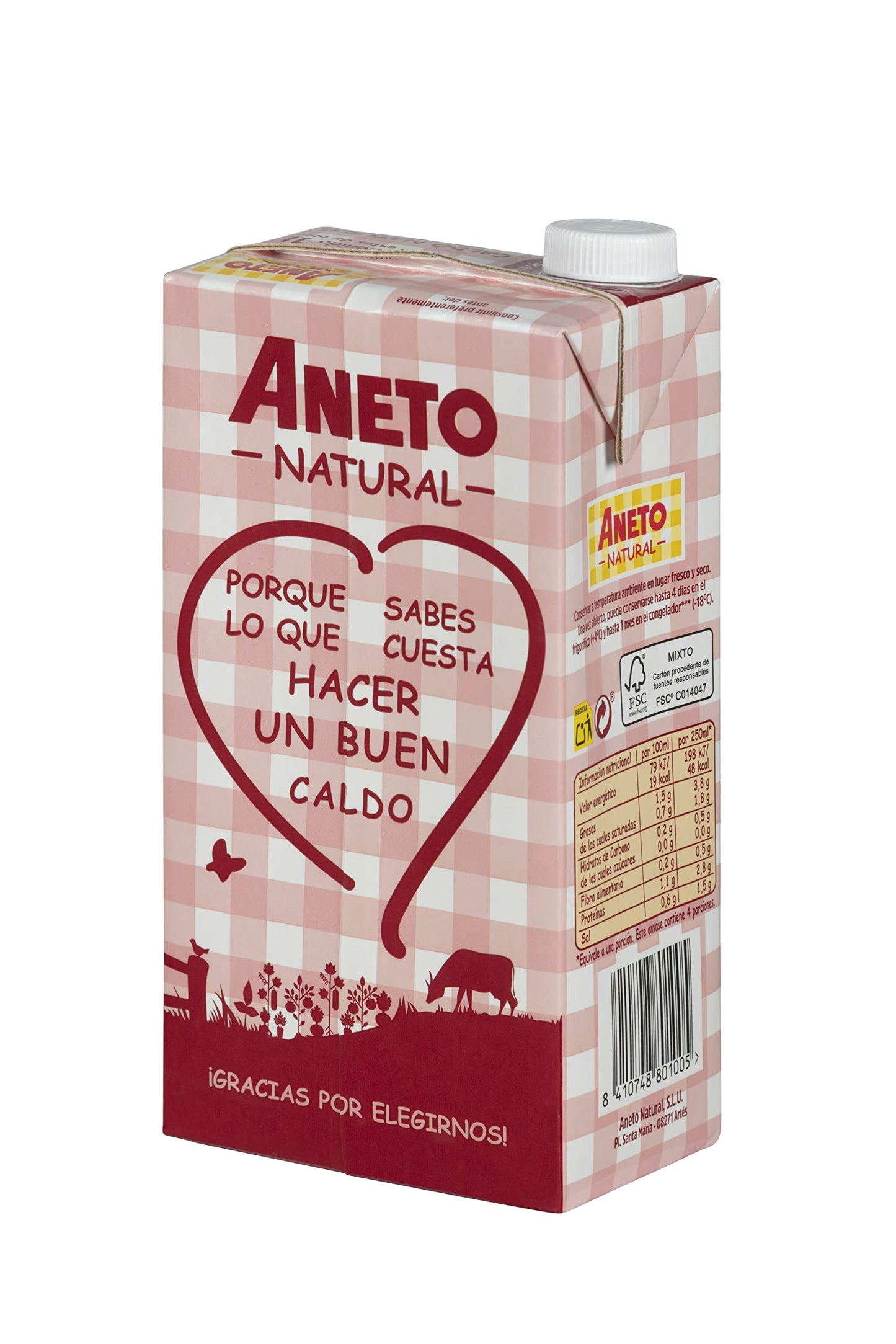 Aneto Natural Caldo de Carne, 1L