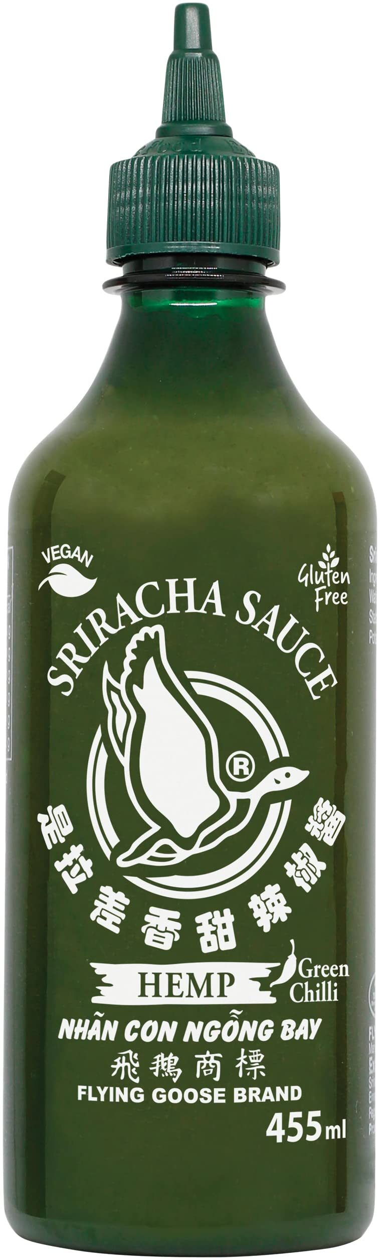 Flying Goose Salsa de chile, sriracha, con aceite de semilla de cáñamo - 525g