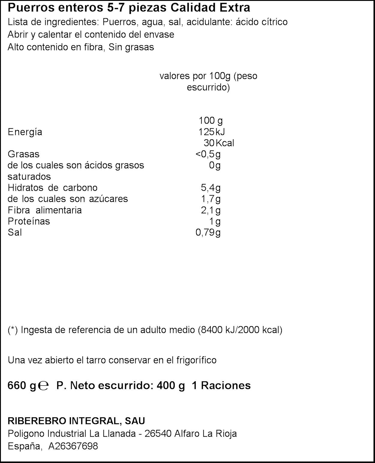 Puerro gutarra ent.frasco 400g