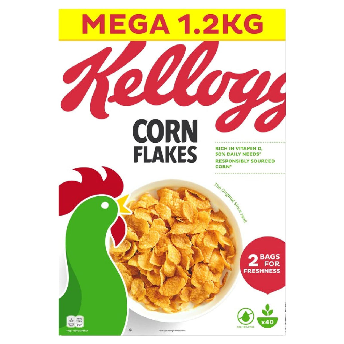 Corn Flakes 5119472000 Cereales de desayuno Original paquete, 1200 g