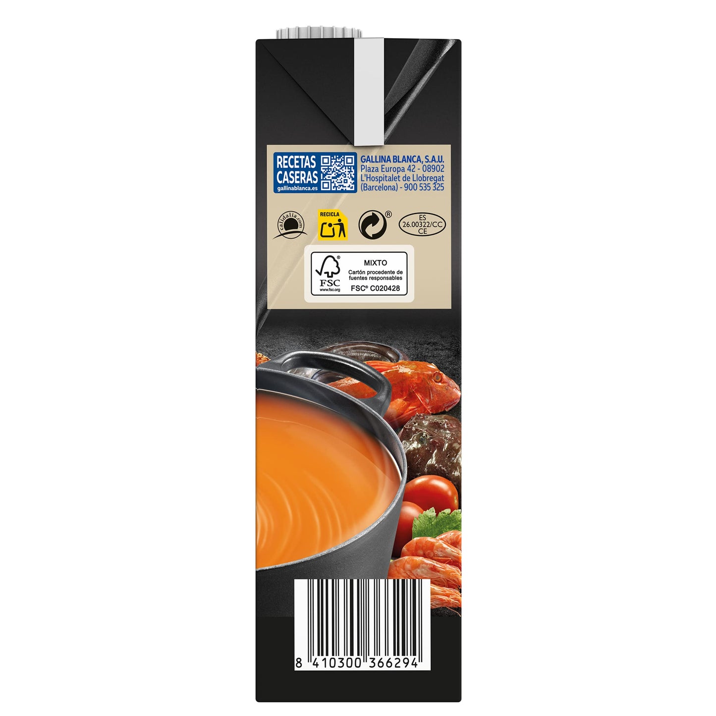 Gallina Blanca Fumet de Pescado de Roca y Marisco, 1L