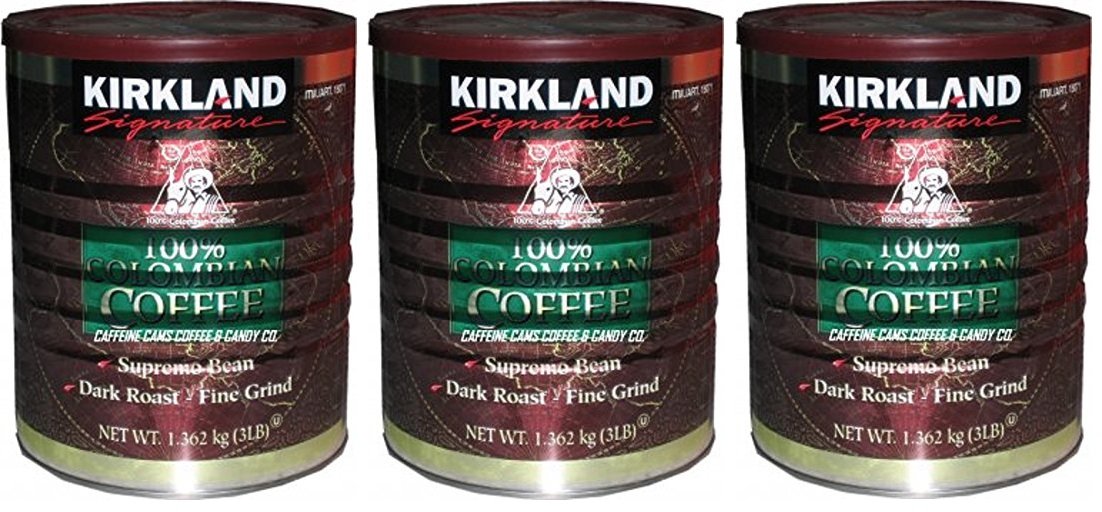 Kirkland Signature 100% Café de Colombia, 9 Lb X 3UND