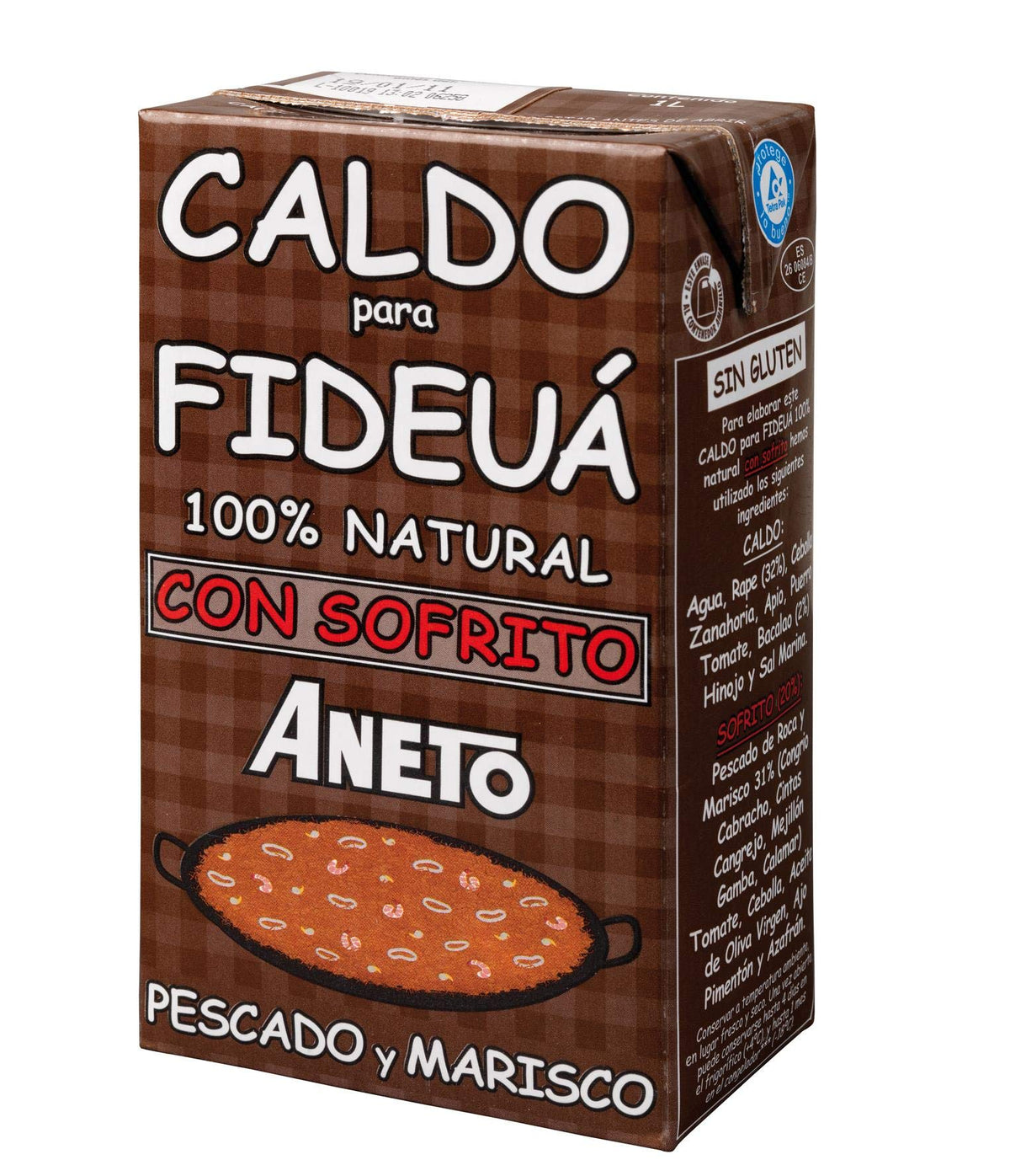 ANETO caldo para fideuá con sofrito envase 1 lt