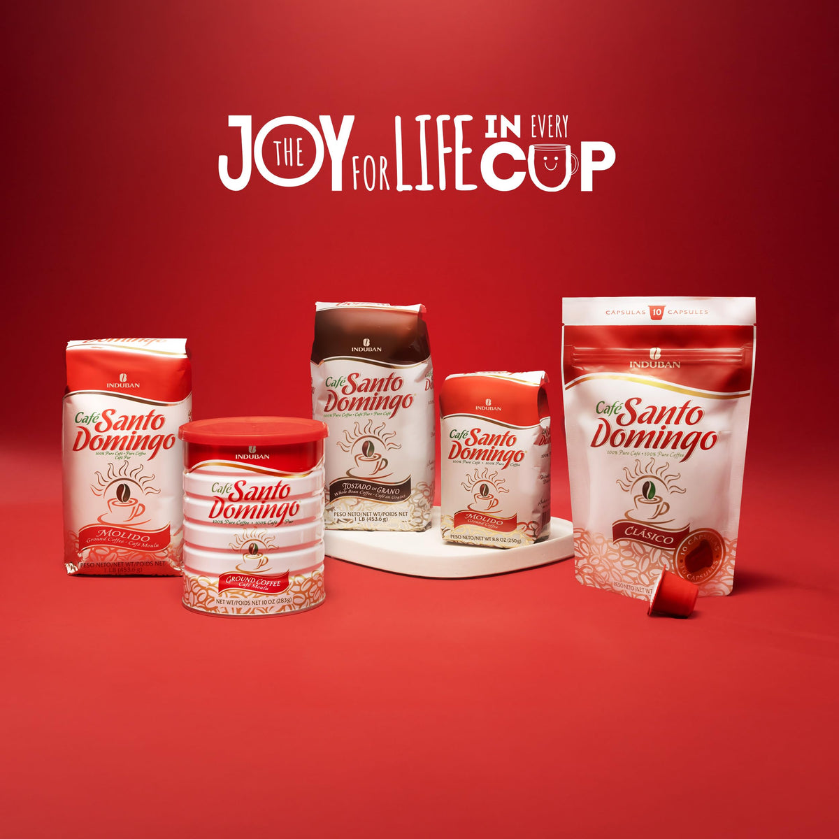 Santo Domingo Café molido café 1 lb. Bolsas de 4 paquetes 4 lbs. total