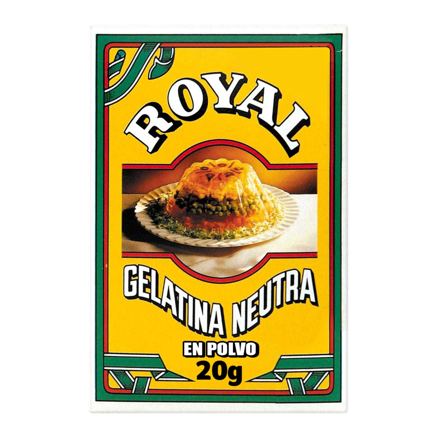 Royal Gelatina Neutra, Preparado en Polvo, Pack 2 x 10 - 20 g