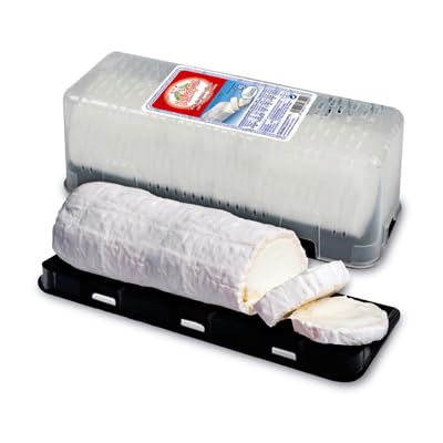 Queso de Mezcla Madurado con Moho Blanco Rulo Grande - Elaborado con Leche de Vaca y Cabra - Textura Cremosa - Delicapra - Sin Gluten y Sin Huevo - Envase Protector con Base para Servir - NEXU