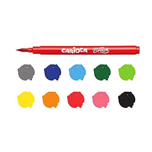 Carioca Rotuladores Super Brush, 10 Uds, Multicolor