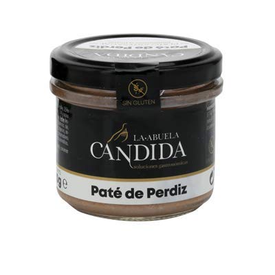 La Abuela Candida- Paté de Perdiz - Plato Artesanal - Elaborado a Mano - Ideal para Tapas - 110 Gramos