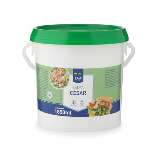 Salsa César 1850 ml - Salsa para Ensaladas y Wraps en Formato Profesional - Aderezo Sin Gluten y Sin Lactosa para Hostelería - Metro - Envase con Asa para Restauración - NEXU