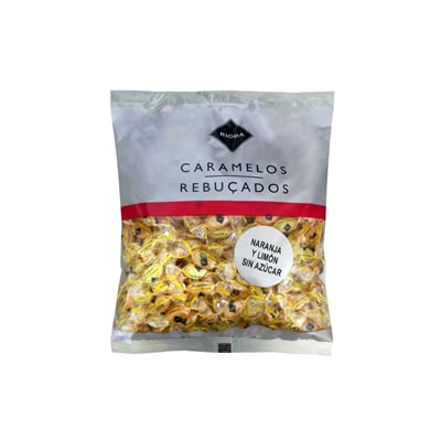 Rioba - Caramelos SIN AZÚCAR - Sabor Naranja y Limon - Bolsa de 1 Kilogramo