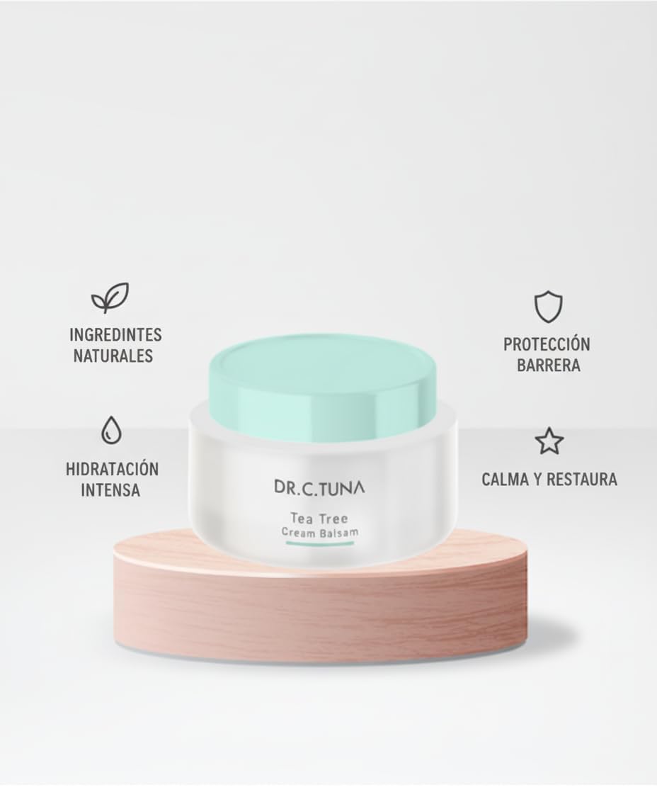 FARMASI - DR. C TUNA Tea Tree Bálsamo Crema Hidratante Piel Seca Grasa Sensible Rostro y Cuerpo | Nutrición Intensa con Árbol de Té y Escualeno | 80ml by Nexusell