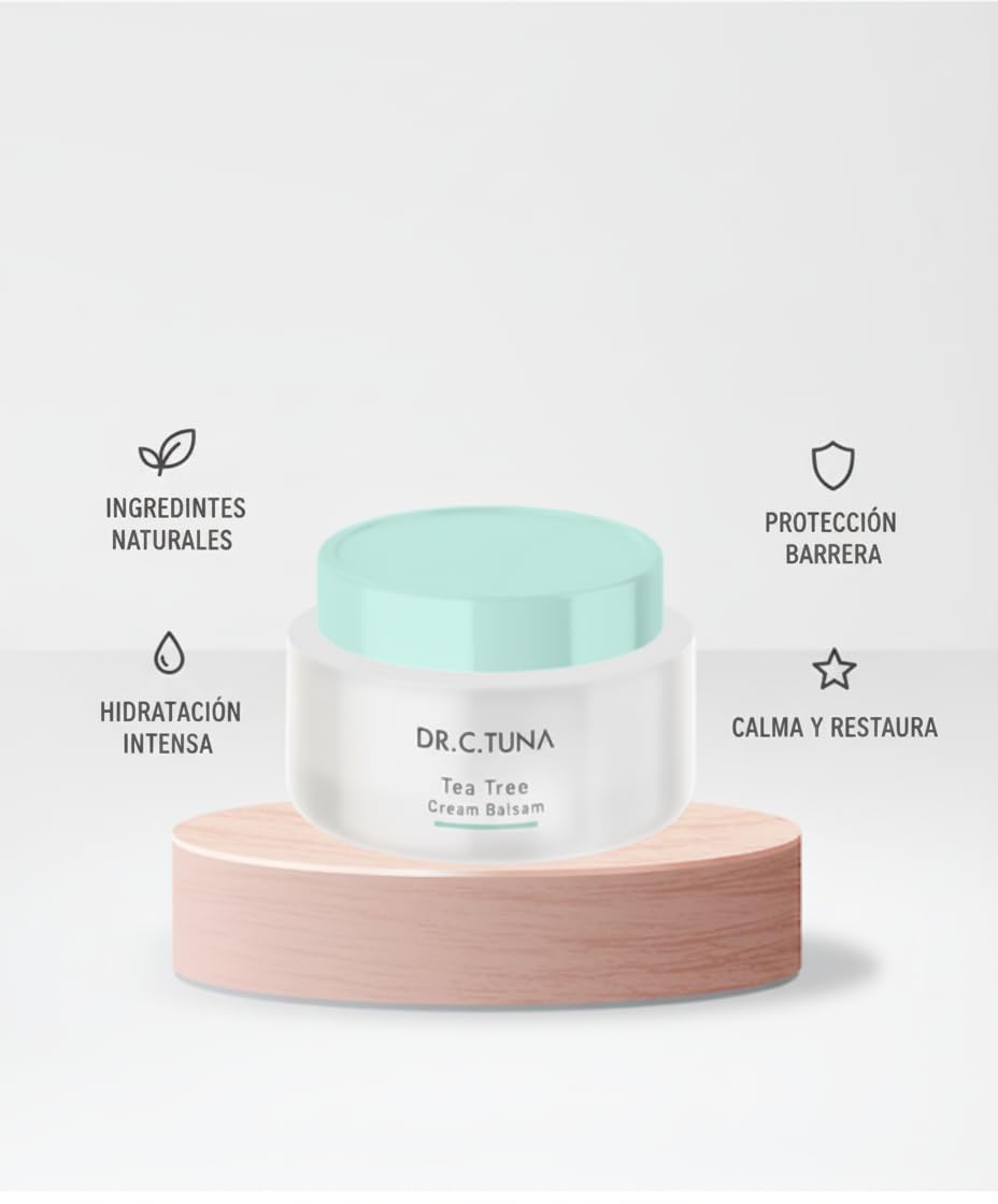 FARMASI - DR. C TUNA Tea Tree Bálsamo Crema Hidratante Piel Seca Grasa Sensible Rostro y Cuerpo | Nutrición Intensa con Árbol de Té y Escualeno | 80ml by Nexusell