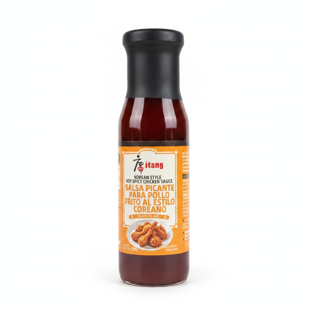 Salsa Picante para Pollo Frito al Estilo Coreano (290g) - Salsa Yangnyeom Dulce y Picante con Sésamo y Cebolleta - Ideal para Alitas, Nuggets y Glaseado de Carnes - Sabor Asiático Auténtico - NEXU