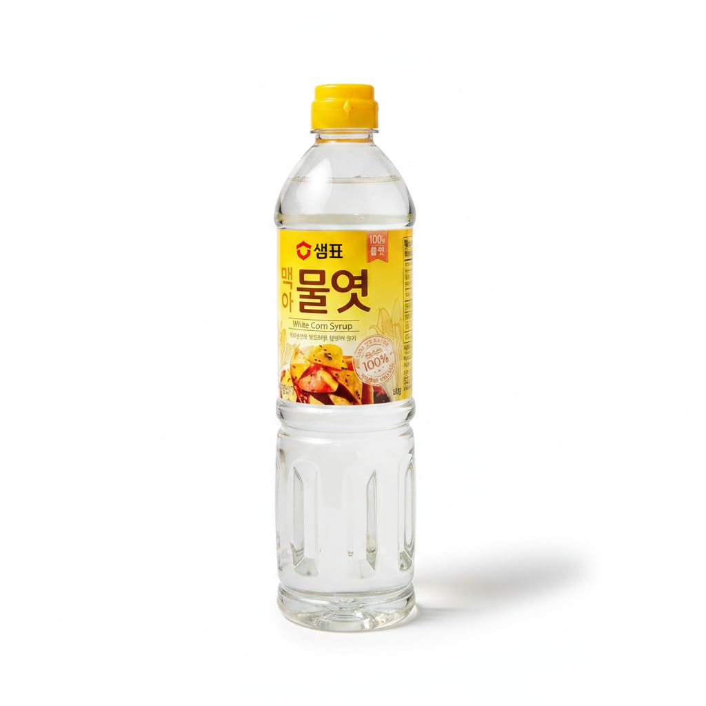Jarabe de Maíz Blanco (White Corn Syrup) 1,2 kg - Sirope Coreano para Repostería, Glaseados y Cocina Asiática - Endulzante Líquido con Tapón Dosificador - NEXU