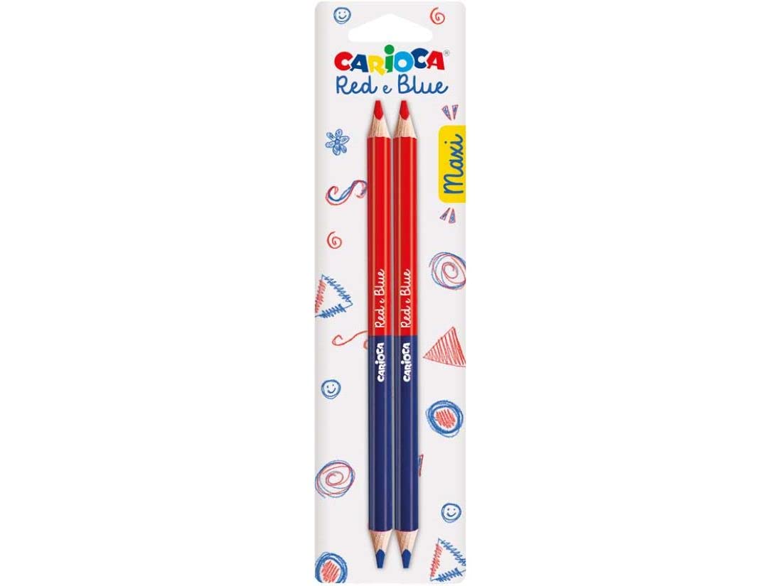 BLISTER 2 LAPICES ROJO & AZUL MAXI